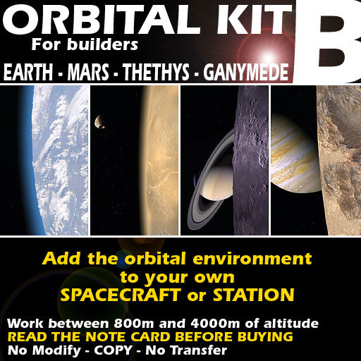 Orbital kit B: space environment generator - Earth, Mars, Ganymede & Thethys.